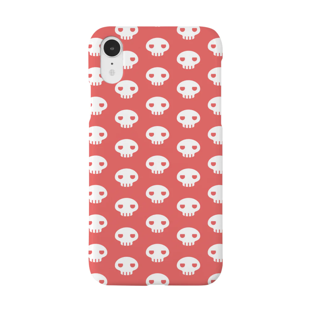 ミニマムユニヴァース@SUZURIのデビねこくん スマホケース レッド Smartphone Case