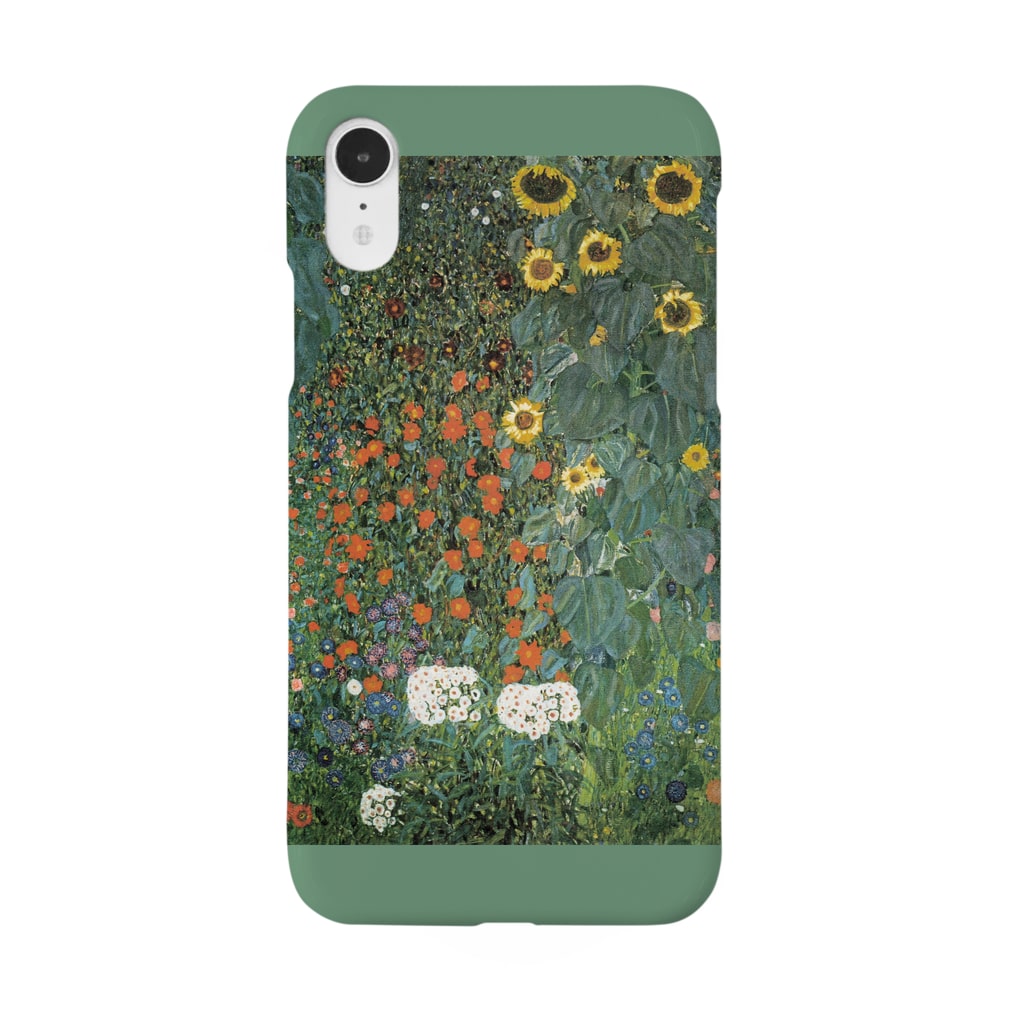SONOTENI-ARTの001-008　グスタフ・クリムト　『ヒマワリの咲く農家の庭』　スマホケース　表側面印刷　iPhone XR/XSMax/8Plus/7Plus/6sPlus/6Plus専用デザイン　SC7 Smartphone Case