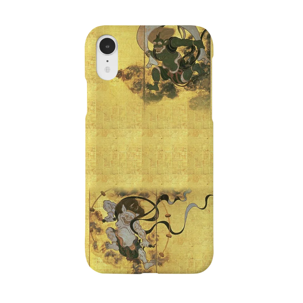 SONOTENI-ARTの023-001　俵屋宗達　『風神雷神図屏風』　スマホケース　表側面印刷　iPhone XR/XSMax/8Plus/7Plus/6sPlus/6Plus専用デザイン　SC7 iPhone Smartphone Case