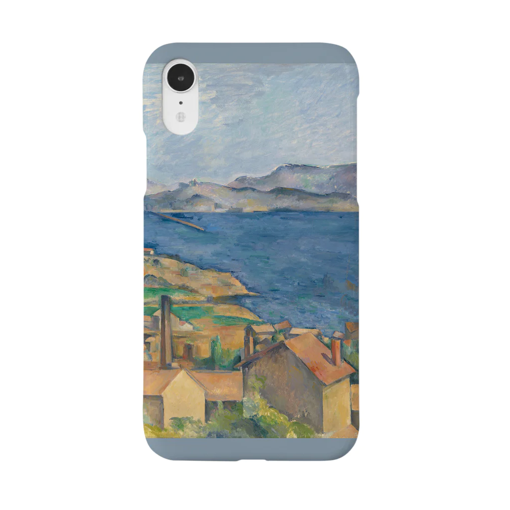 SONOTENI-ARTの017-002　ポール・セザンヌ　『マルセイユの入江、レスタックからの眺め』　スマホケース　表側面印刷　iPhone XR/XSMax/8Plus/7Plus/6sPlus/6Plus専用デザイン　SC7 スマホケース