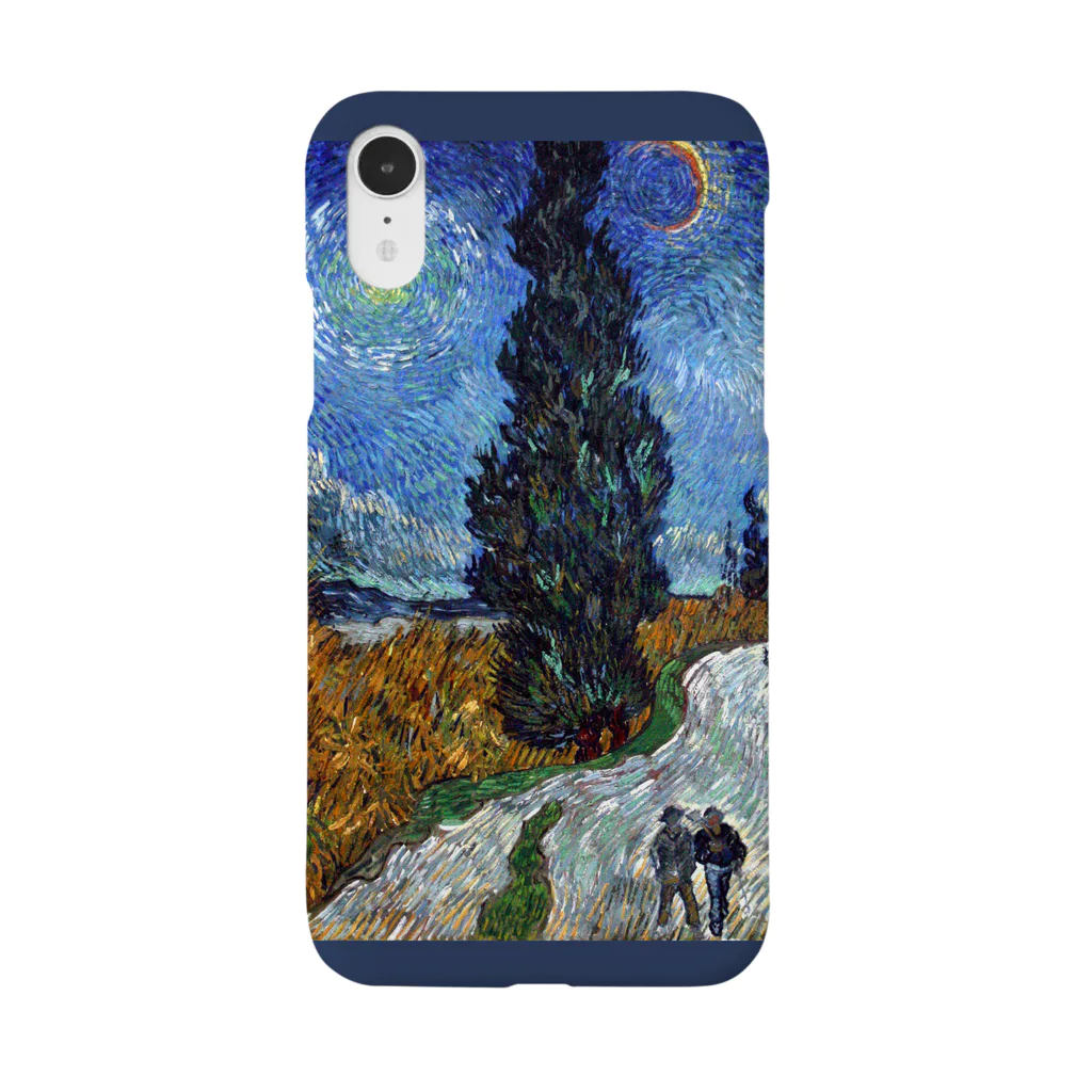 SONOTENI-ARTの005-003　ゴッホ　『糸杉と星の見える道』　スマホケース　表側面印刷　iPhone XR/XSMax/8Plus/7Plus/6sPlus/6Plus専用デザイン　SC7 iPhone Smartphone Case