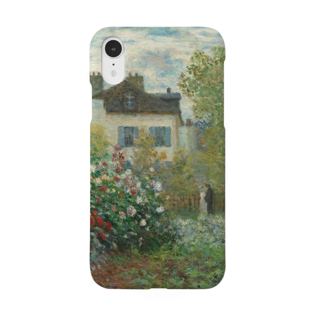 SONOTENI-ARTの004-021　クロード・モネ　アルジャントゥイユのモネの家の庭（ダリアの咲く庭）』　スマホケース　表側面印刷　iPhone XR/XSMax/8Plus/7Plus/6sPlus/6Plus専用デザイン　SC7 Smartphone Case