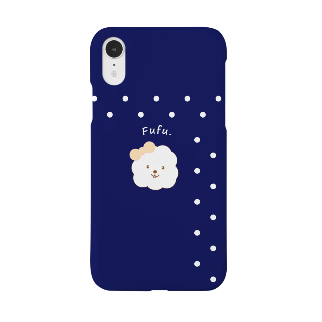 コロ。COLOM.犬いぬdogリボングッズ.のビションフリーゼ犬【ふぅふぅ】スマホケース Smartphone Case