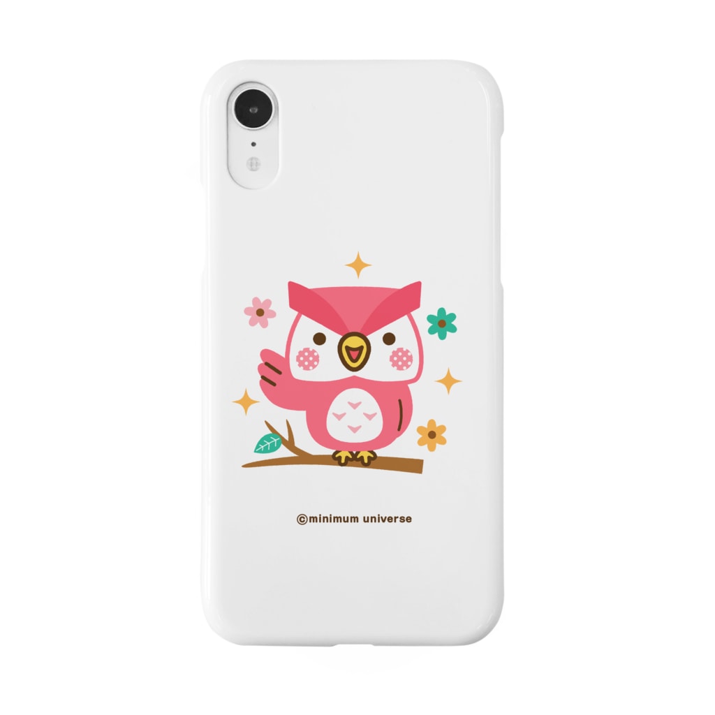 ミニマムユニヴァース@SUZURIのももいろフクロウのフクさんスマホケース Smartphone Case