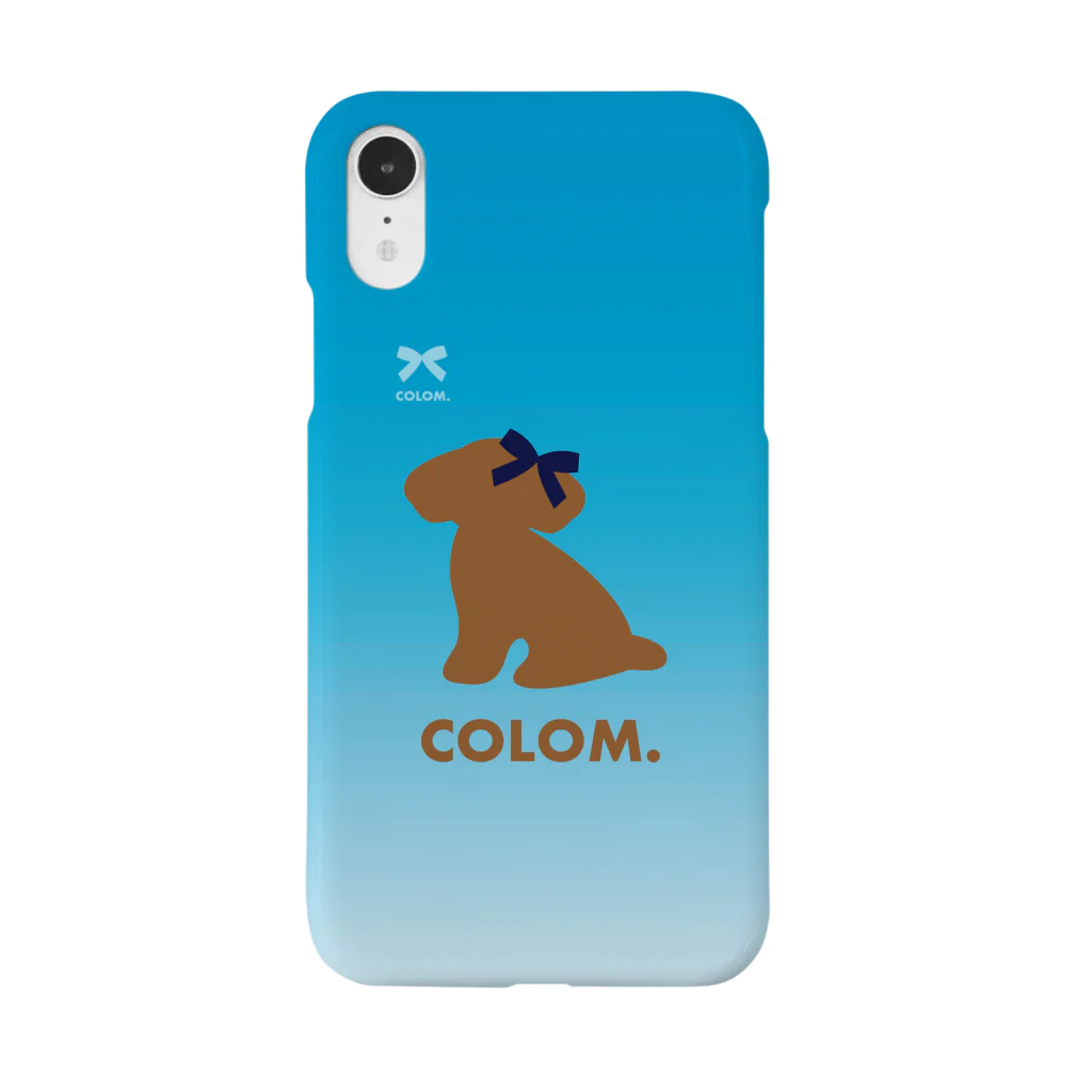 コロ。COLOM.犬いぬdogリボングッズ.のCOLOM.トイプードル！人気かわいい！いぬ犬グッズ！といぷーどるスカイブルー Smartphone Case