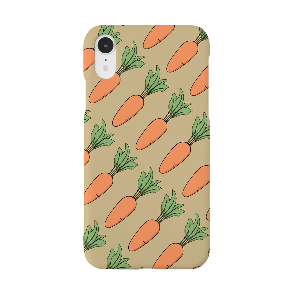 森きゃべつのにんじんのケース（ベージュ） Smartphone Case