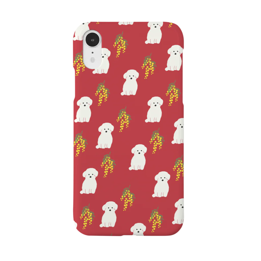 マリエのミモザと白い犬 Smartphone Case