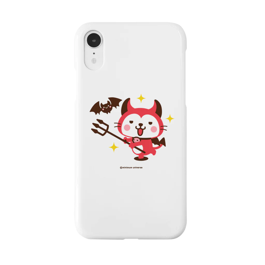 ミニマムユニヴァース@SUZURIのデビねこくんとコウモリさんスマホケース Smartphone Case