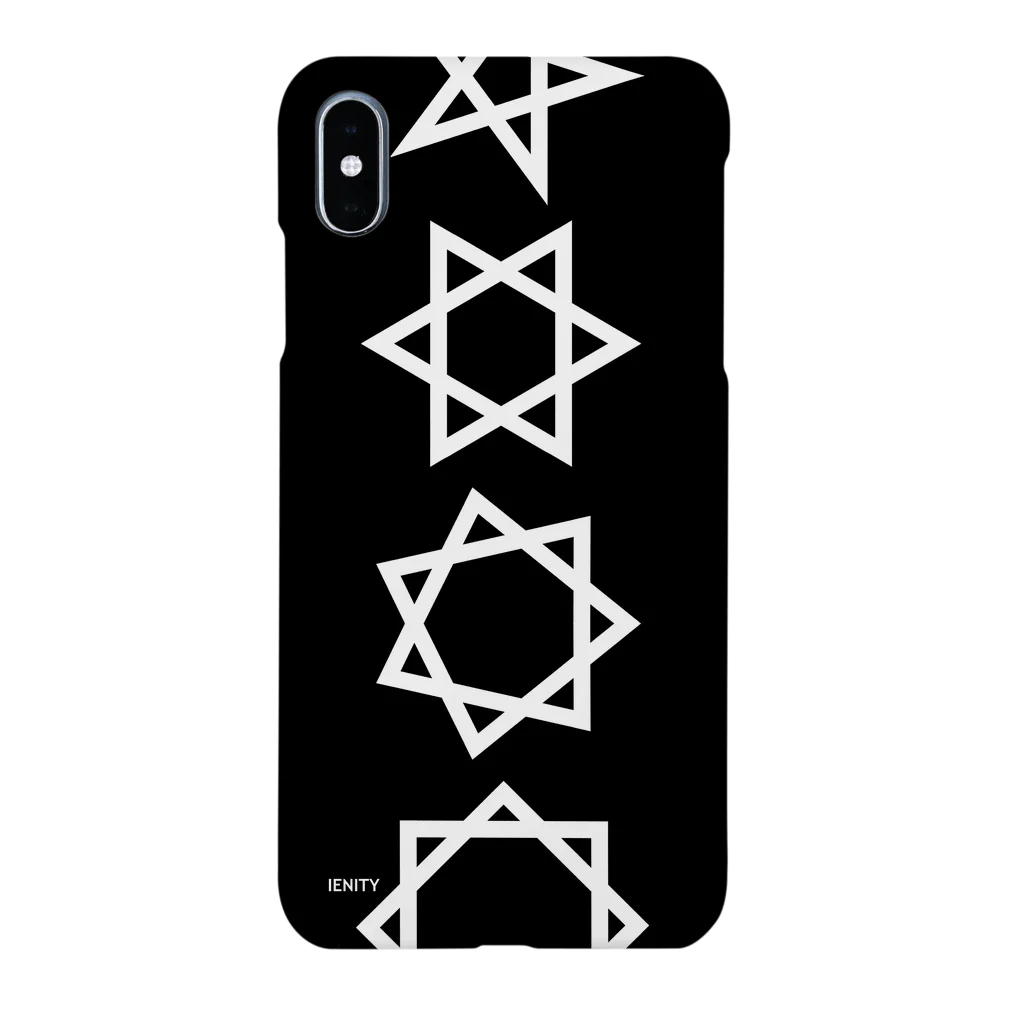 IENITY　/　MOON SIDEのBIG Geometric star #Black Smartphone Case