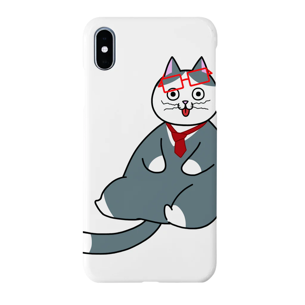 モノクロのビジネスキャット(ｸﾀｸﾀ.ver) Smartphone Case