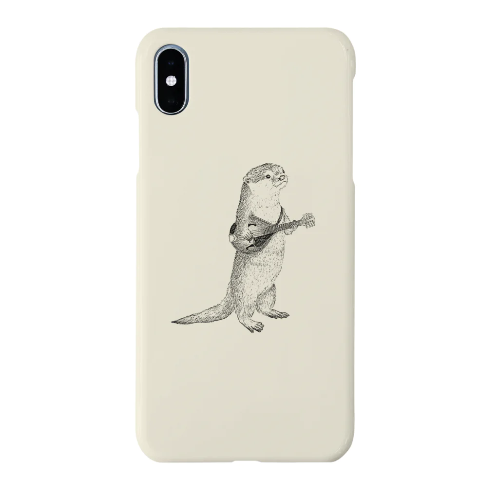 mmmのマンドリンを弾くカワウソ(アイボリー) Smartphone Case