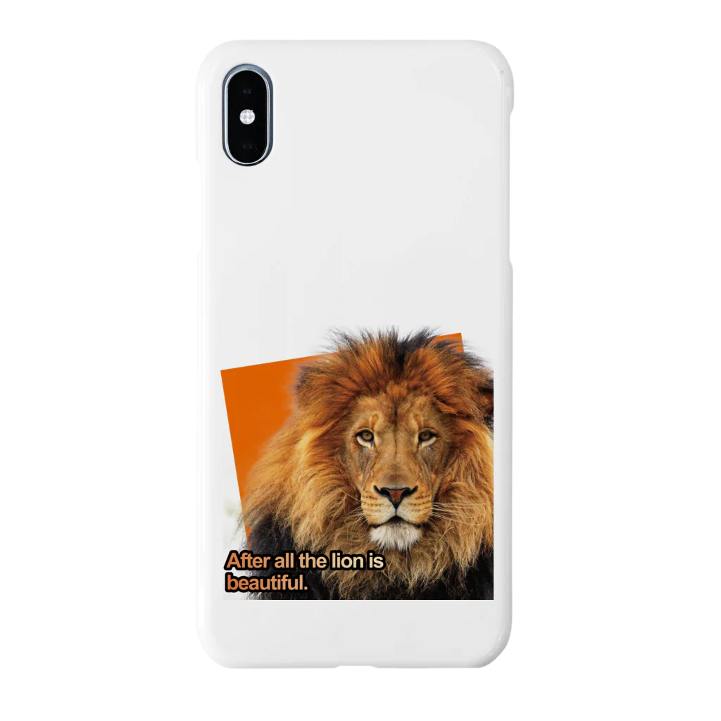 キャッツハンド：suzuriショップのやっぱりライオンはきれい！ Smartphone Case