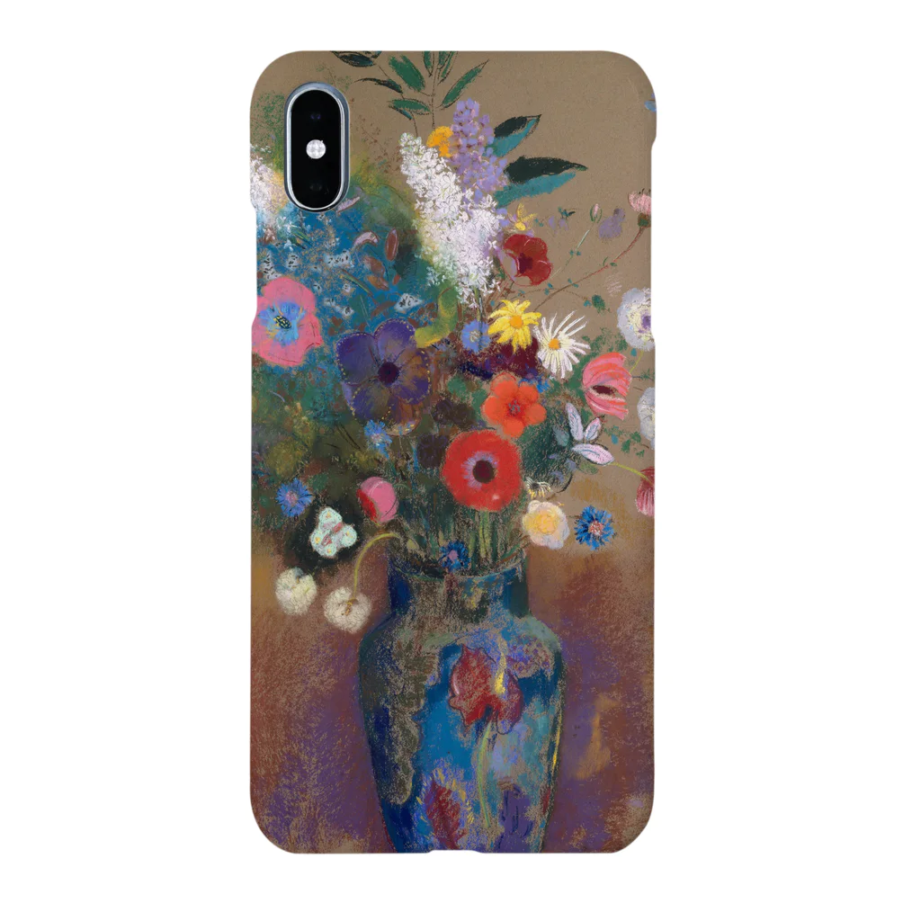 beautiful-worldのルドン「青い花瓶の花束」 Smartphone Case