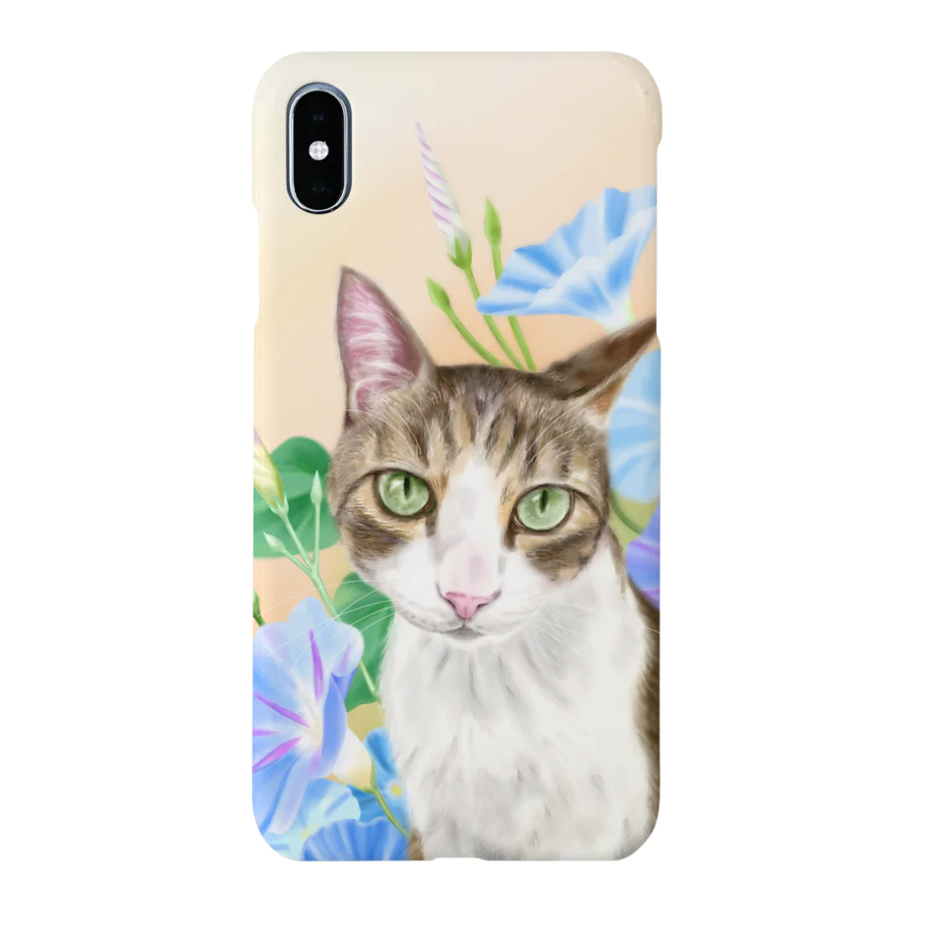 Ａｔｅｌｉｅｒ　Ｈｅｕｒｅｕｘの朝顔と猫 Smartphone Case