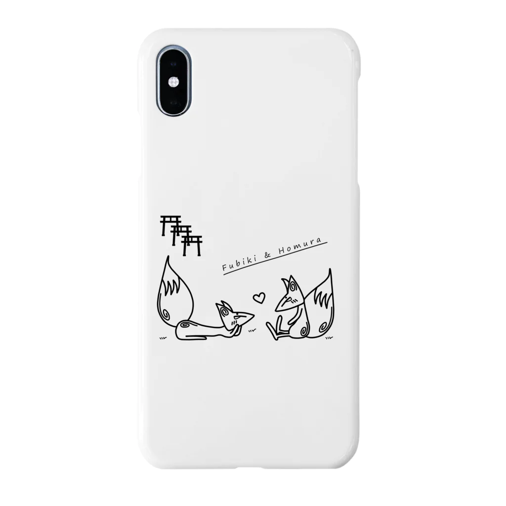 にゃーにゃー組@LINEスタンプ＊絵文字販売中！の双子の妖狐＊吹雪と焔 Smartphone Case