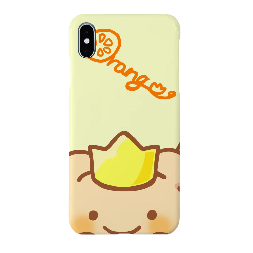 Mogumogu BerryのひょっこりOrange スマホケース