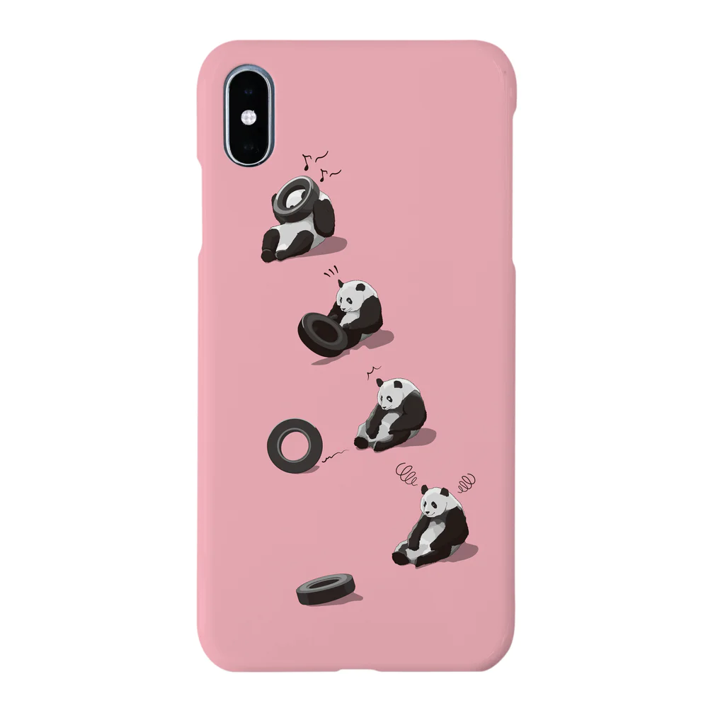 NPNCREATIONのタイヤ大好きパンダ（pink） Smartphone Case