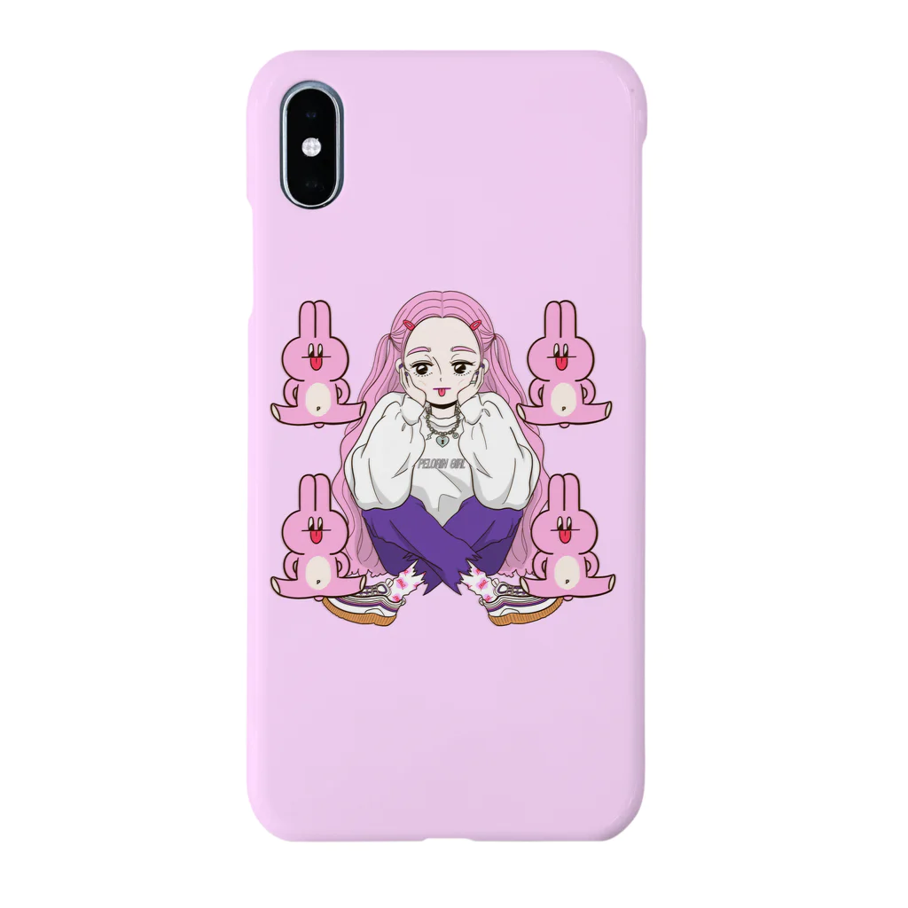 natsumi sato /イラストレーターのうさぎとペロリンガール Smartphone Case