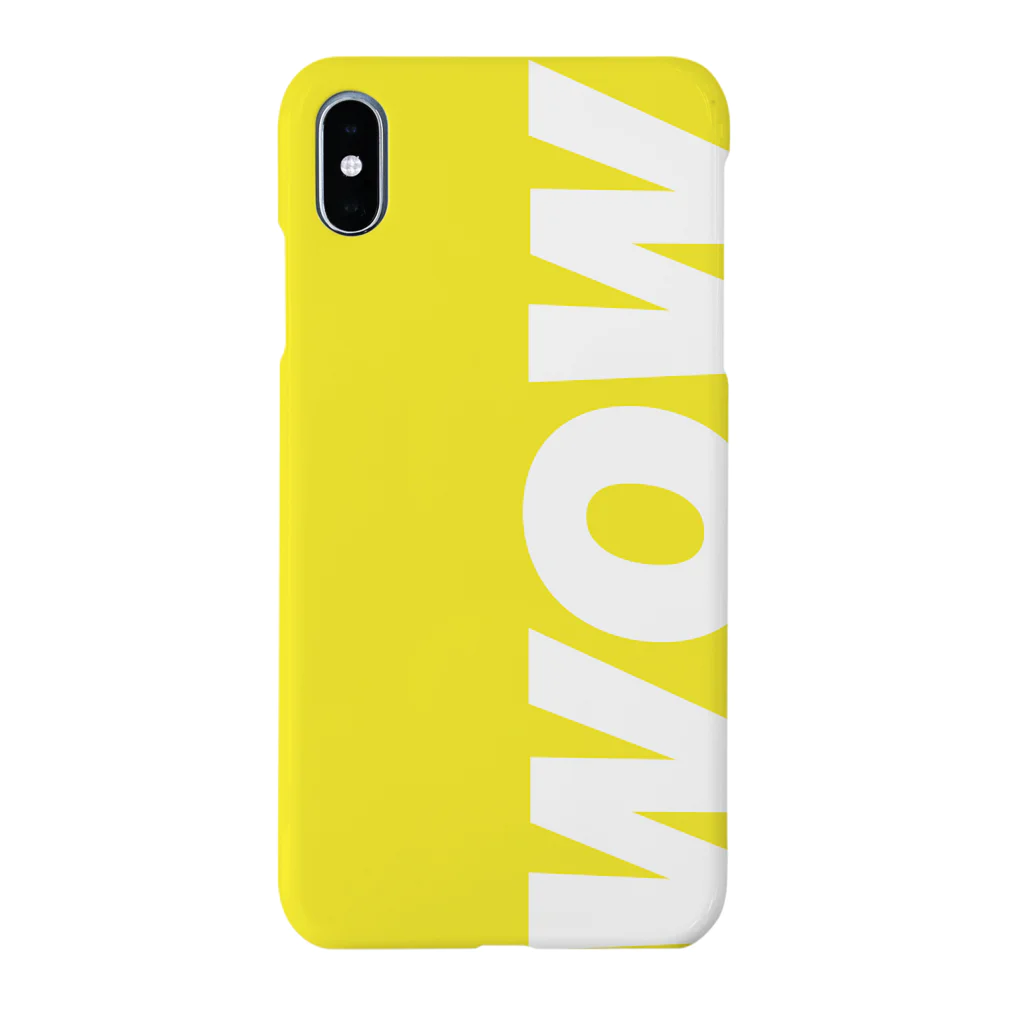 K|A DESIGN NYの"WOW" Yellow x White スマホケース