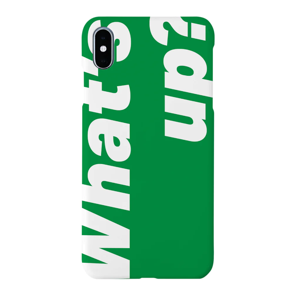 K|A DESIGN NYの"What's up?" Green x White Smartphone Case
