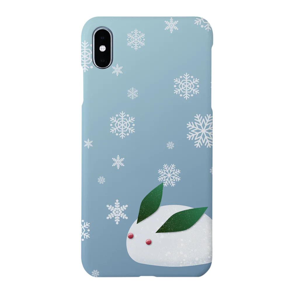 Japanese Stencilsの雪うさぎ snow rabbit スマホケース