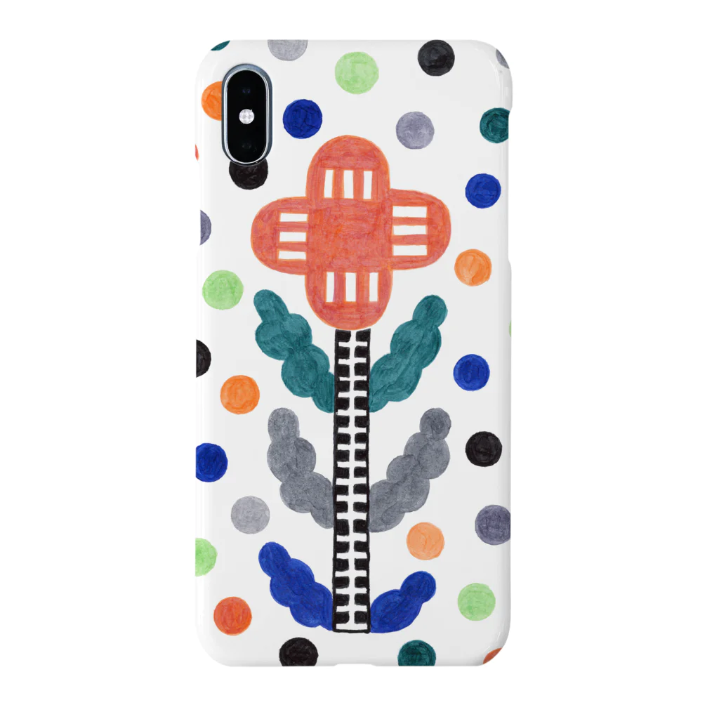 hk_illustrationのFlower_dots Smartphone Case