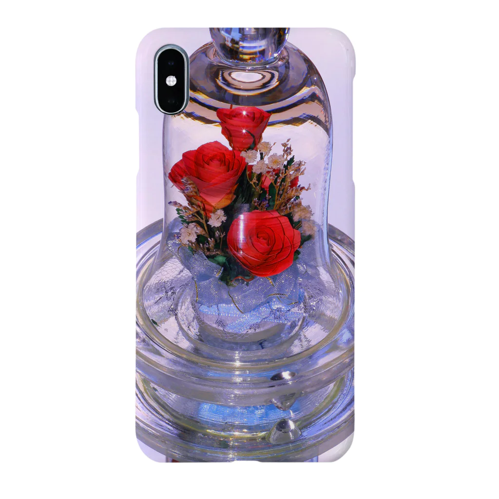 CNU Official ShopのiPhone XS Max Smartphone Case Preserved Roses in a Bell Glass Design スマホケース