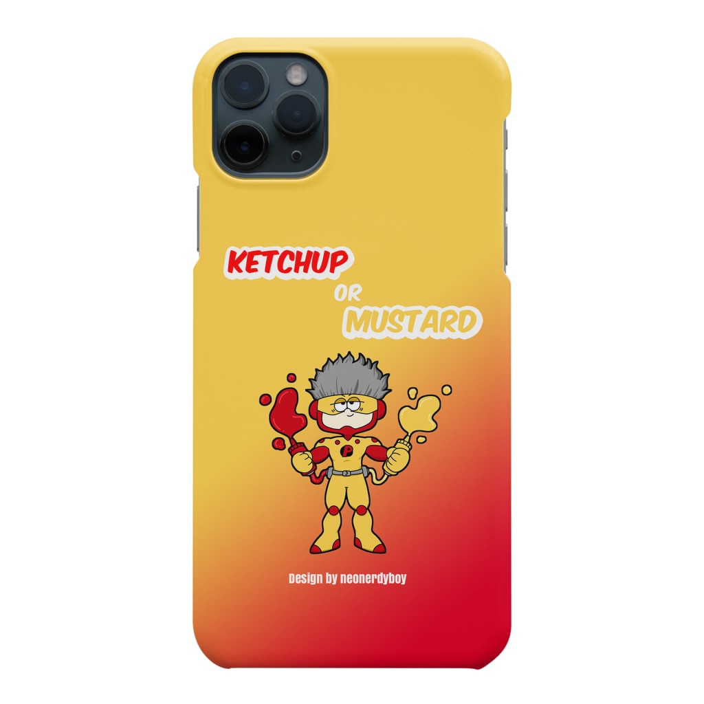 Design by neonerdyboyのKETCHUP or MUSTARD iPhone Case Smartphone Case