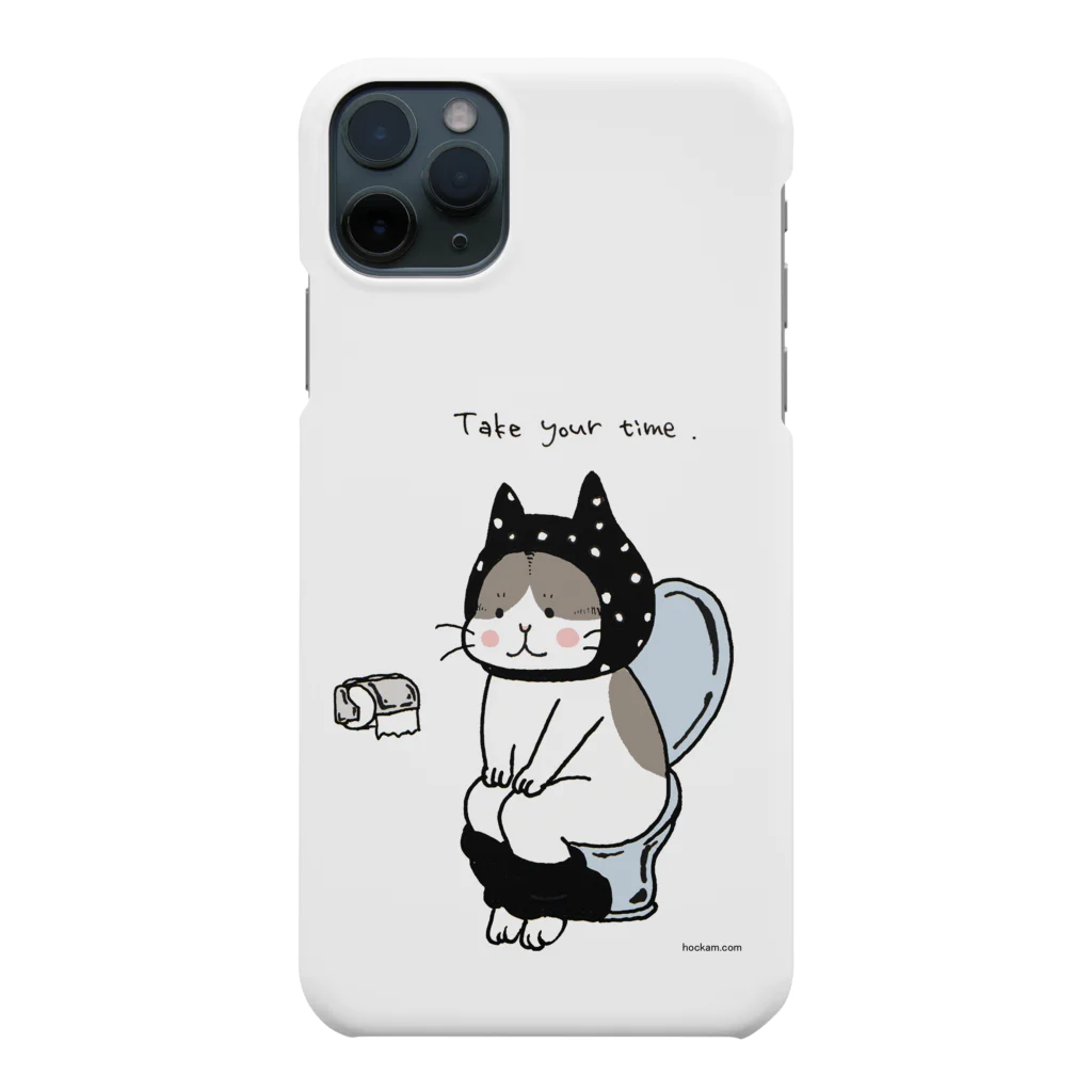 ほっかむねこ屋（アトリエほっかむ）のトイレねこ　黒 Smartphone Case