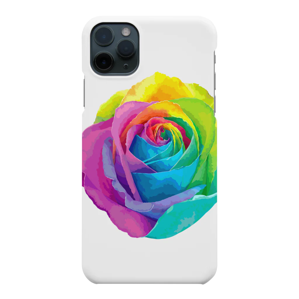 ゆるい猫ちゃんSHOPのRainbow rose(Single) Smartphone Case