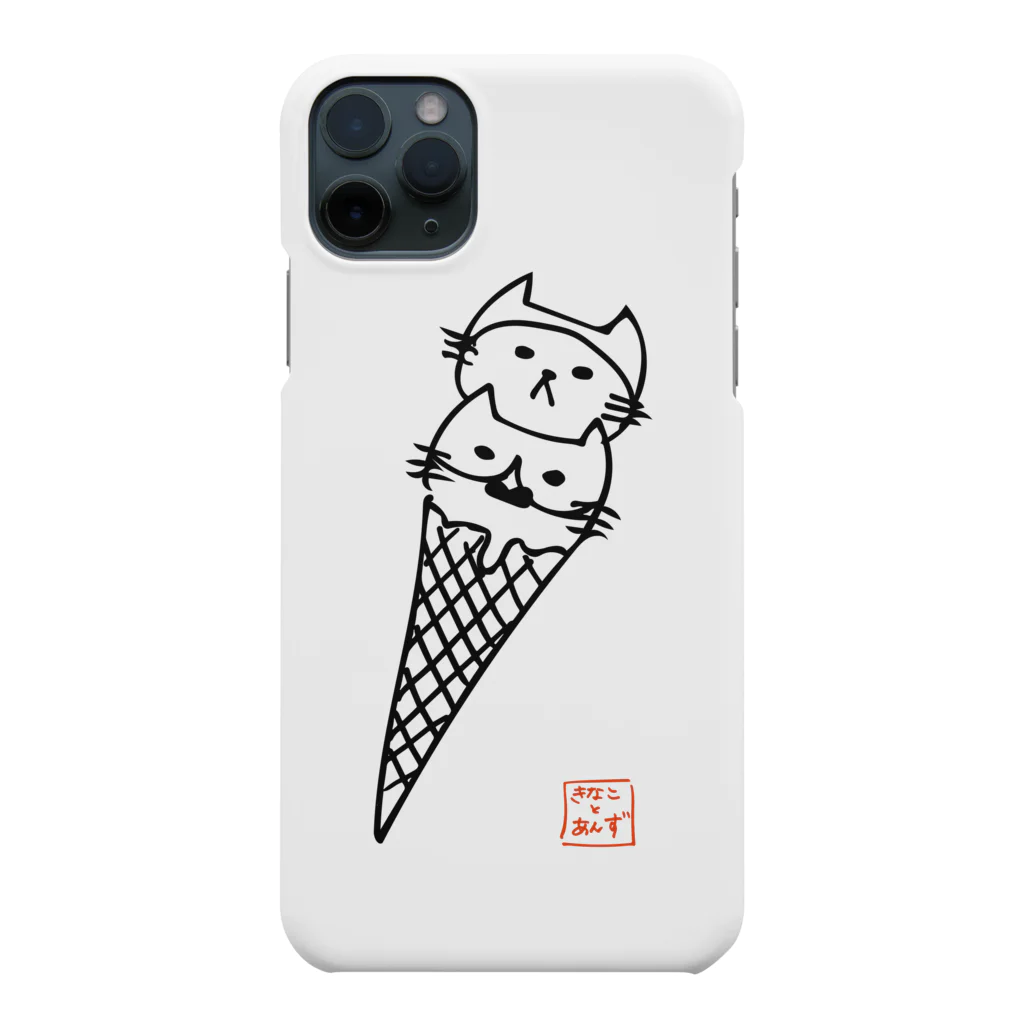 きなことあんず本舗のきなことあんず アイスクリーム Smartphone Case