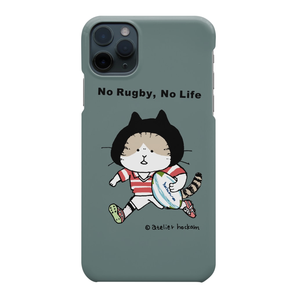 ほっかむねこ屋（アトリエほっかむ）のラグビーねこ Smartphone Case