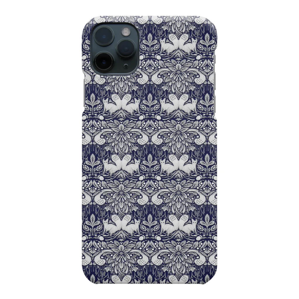 イジャクノ絨毯 ｜ IJAKUCARPETの木の実泥棒（ネイビー） Smartphone Case