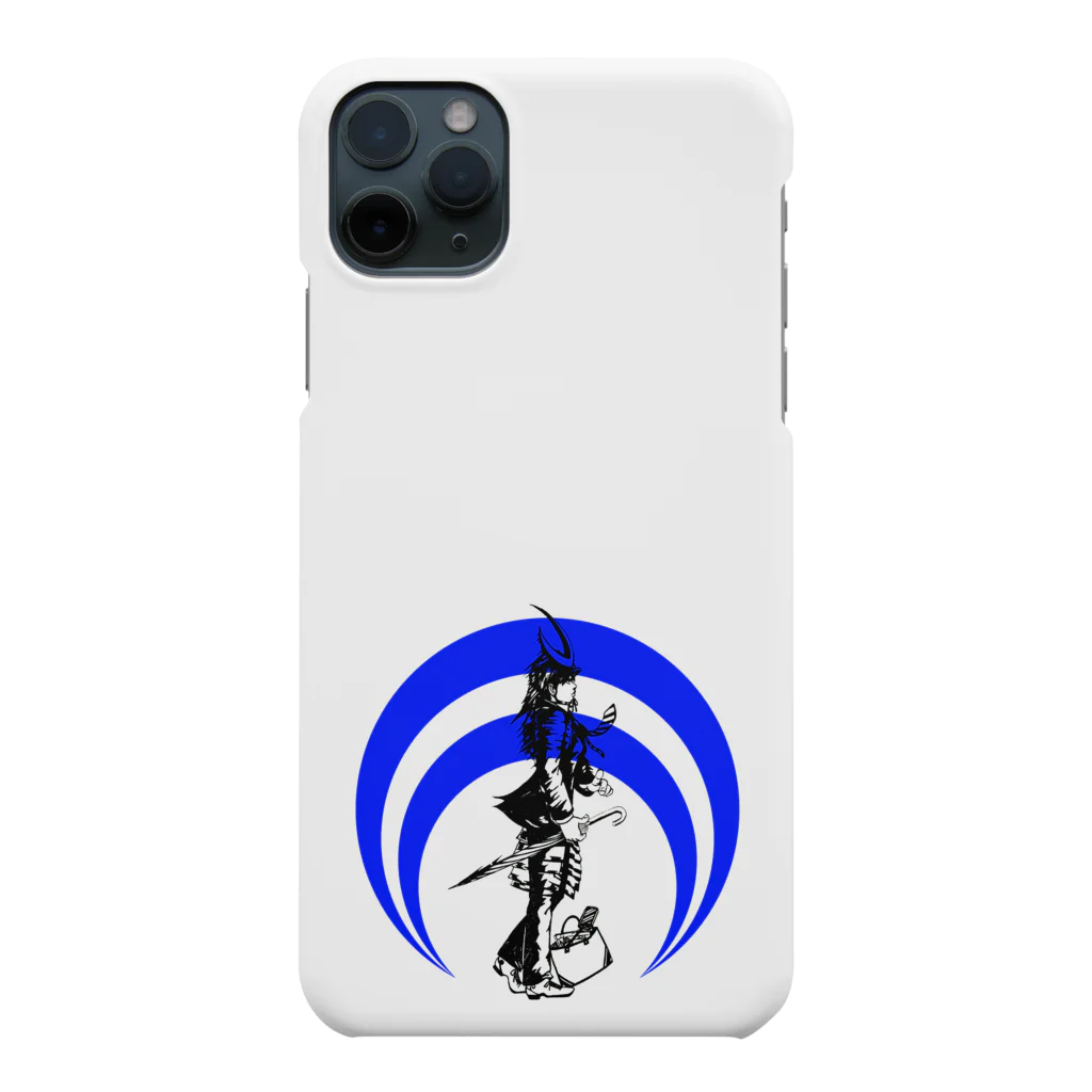 切り絵ariの侍-BLUE Smartphone Case