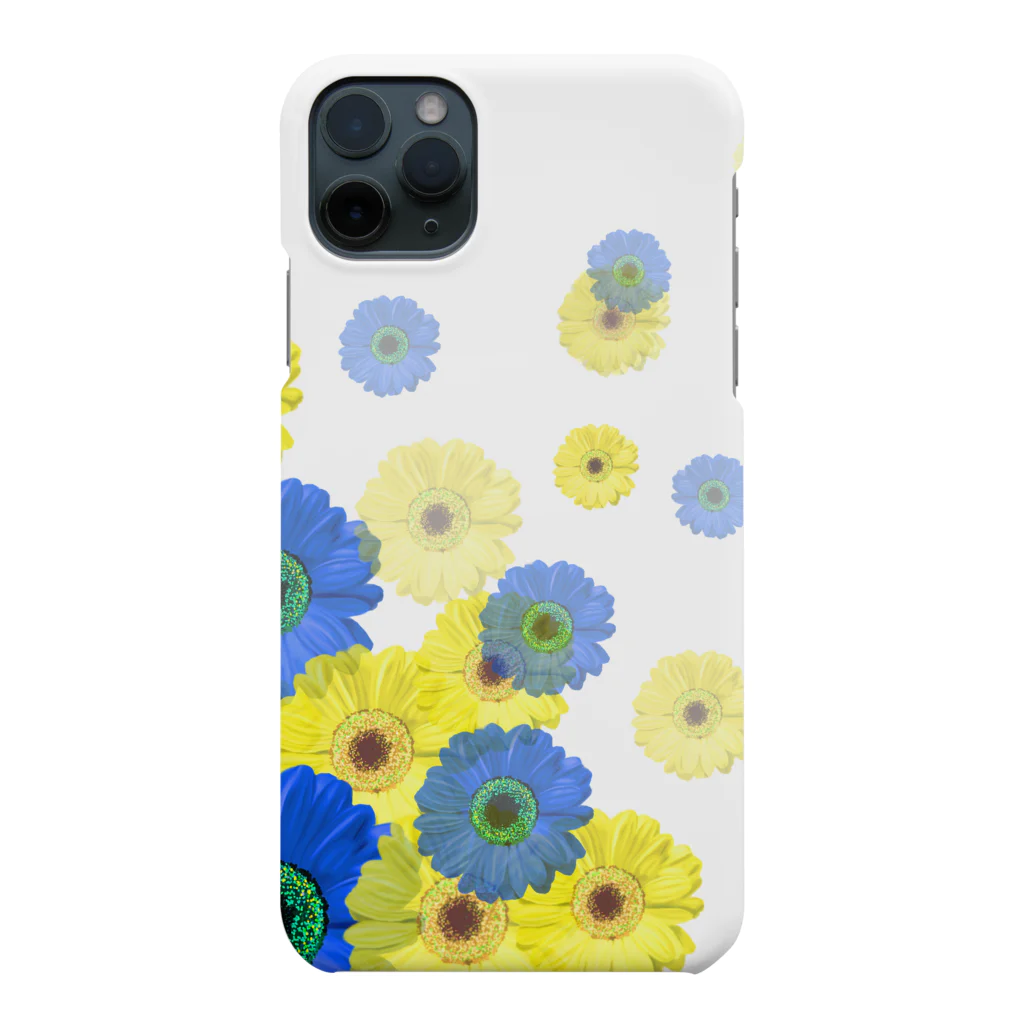 Aki meowのflower アディクション　ビビッド　ブルー＆イエロー Smartphone Case