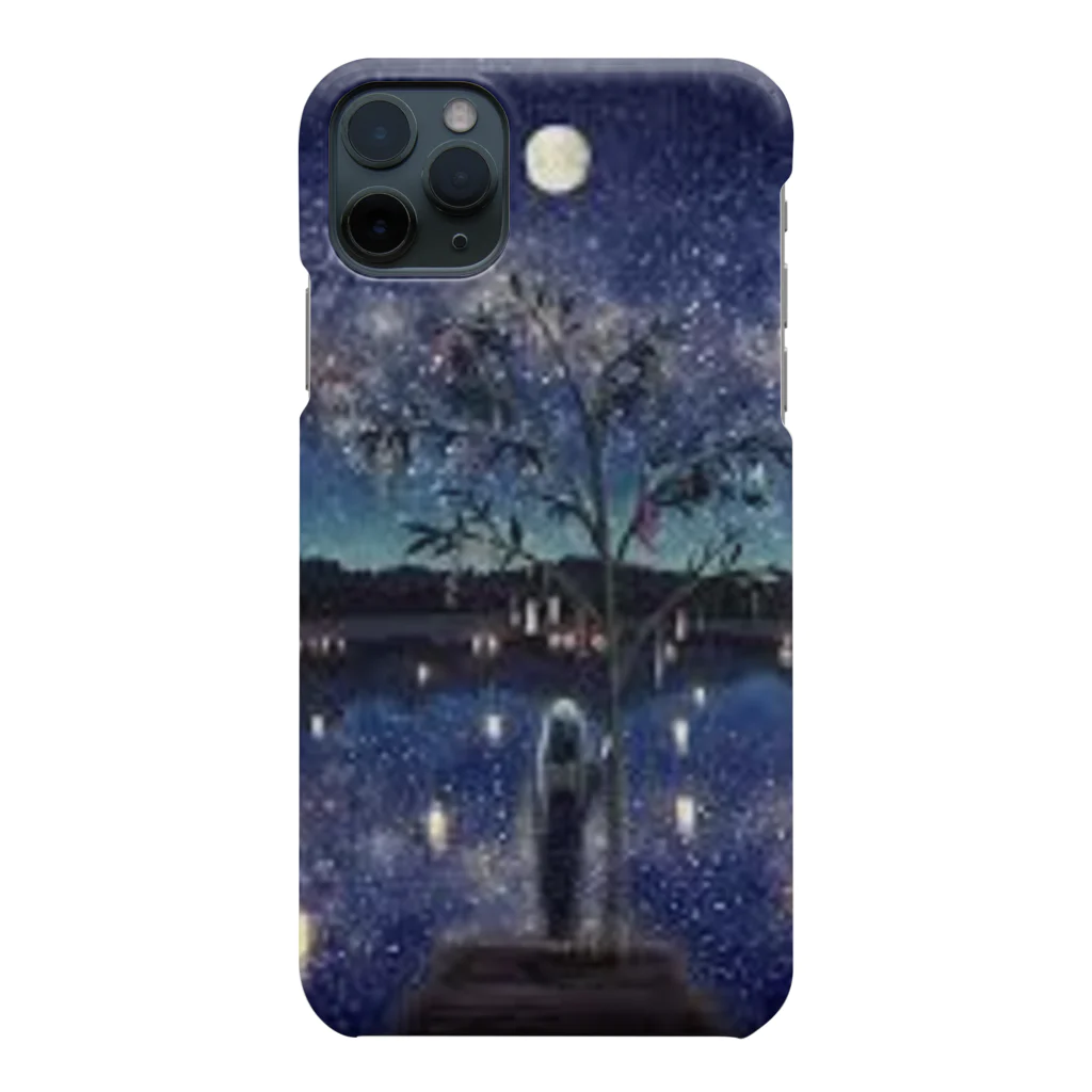  星と月の星が輝く夜 Smartphone Case