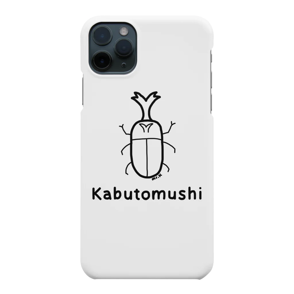 MrKShirtsのKabutomushi (カブトムシ) 黒デザイン スマホケース