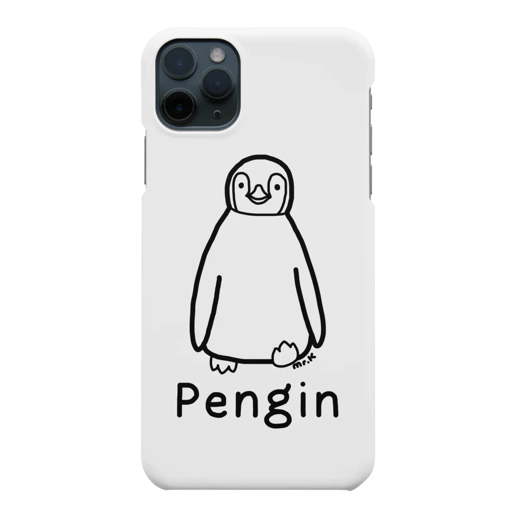 MrKShirtsのPengin (ペンギン) 黒デザイン スマホケース