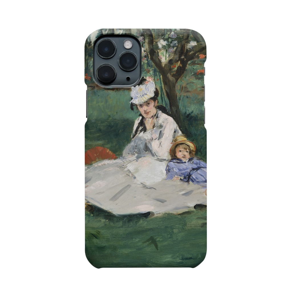 SONOTENI-ARTの012-002　エドゥアール・マネ　『庭のモネ一家』　スマホケース　表側面印刷　iPhone 11Pro専用デザイン　SC1 Smartphone Case