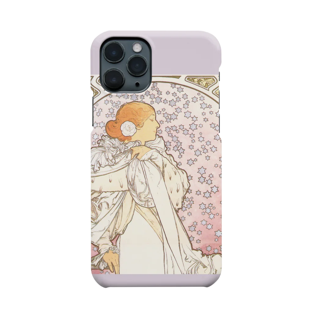 SONOTENI-ARTの014-004　アルフォンス・ミュシャ　『椿姫』　スマホケース　表側面印刷　iPhone 11Pro専用デザイン　SC1 スマホケース