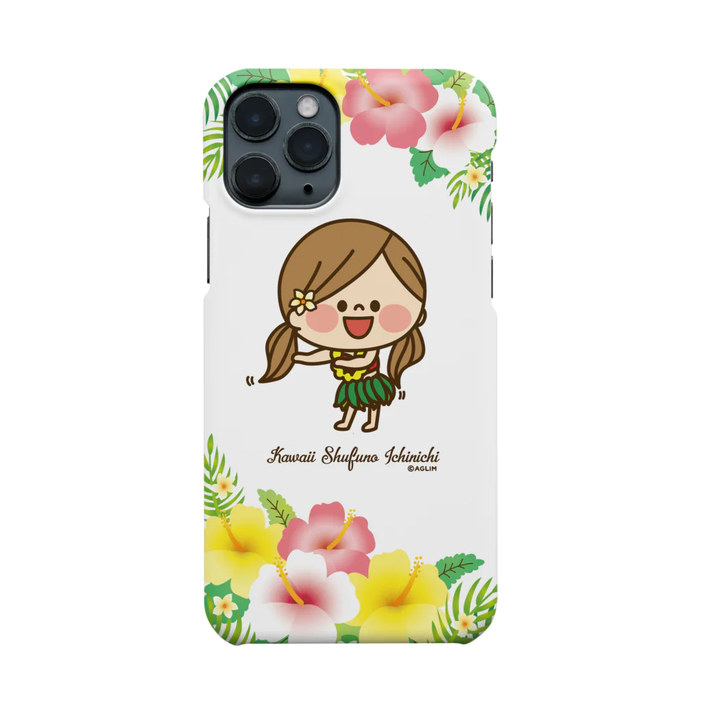 アグリム@かわ主婦スタンプ制作中のかわいい主婦の1日ハイビスカスクリア Smartphone Case