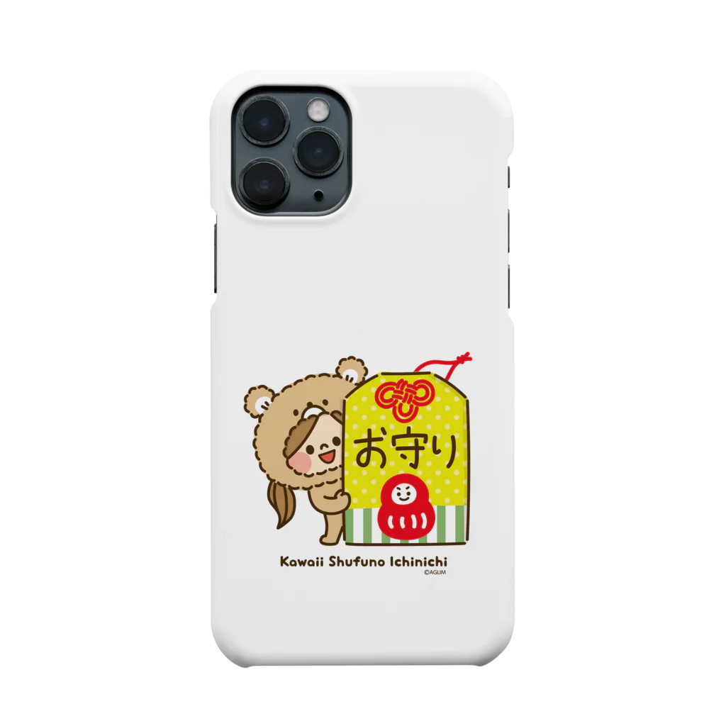 アグリム@かわ主婦スタンプ制作中のかわいい主婦の1日 くま主婦お守り Smartphone Case