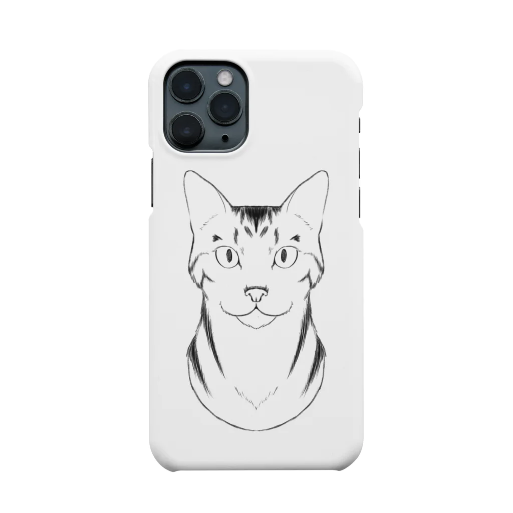 猫と毛糸玉のキジトラな猫 スマホケース