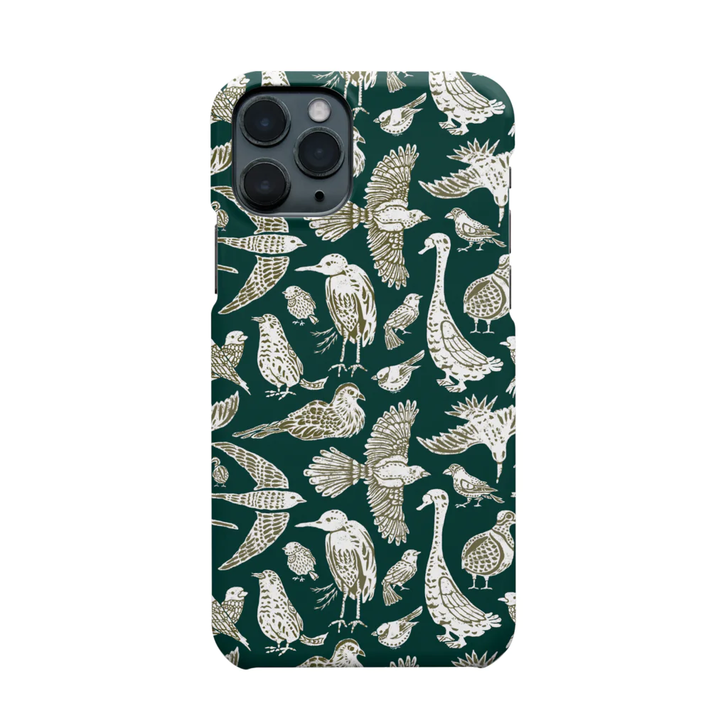 イジャクノ絨毯 ｜ IJAKUCARPETの鳥ちらし（グリーン） Smartphone Case