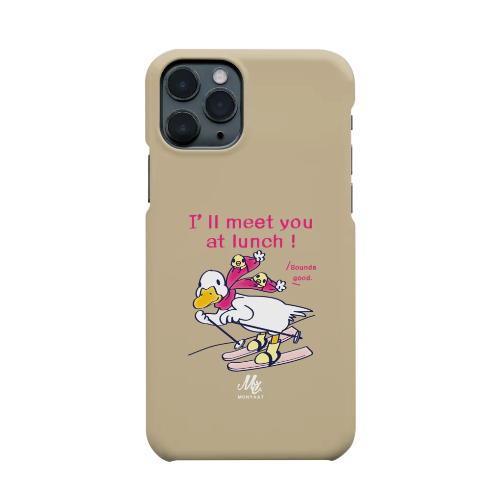 イラスト MONYAAT のあひるのおひるさんのスキーＣ*ブラウン Smartphone Case