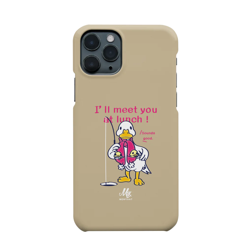 イラスト MONYAAT のCT76あひるのおひるさんのサカナ釣り*ブラウン Smartphone Case