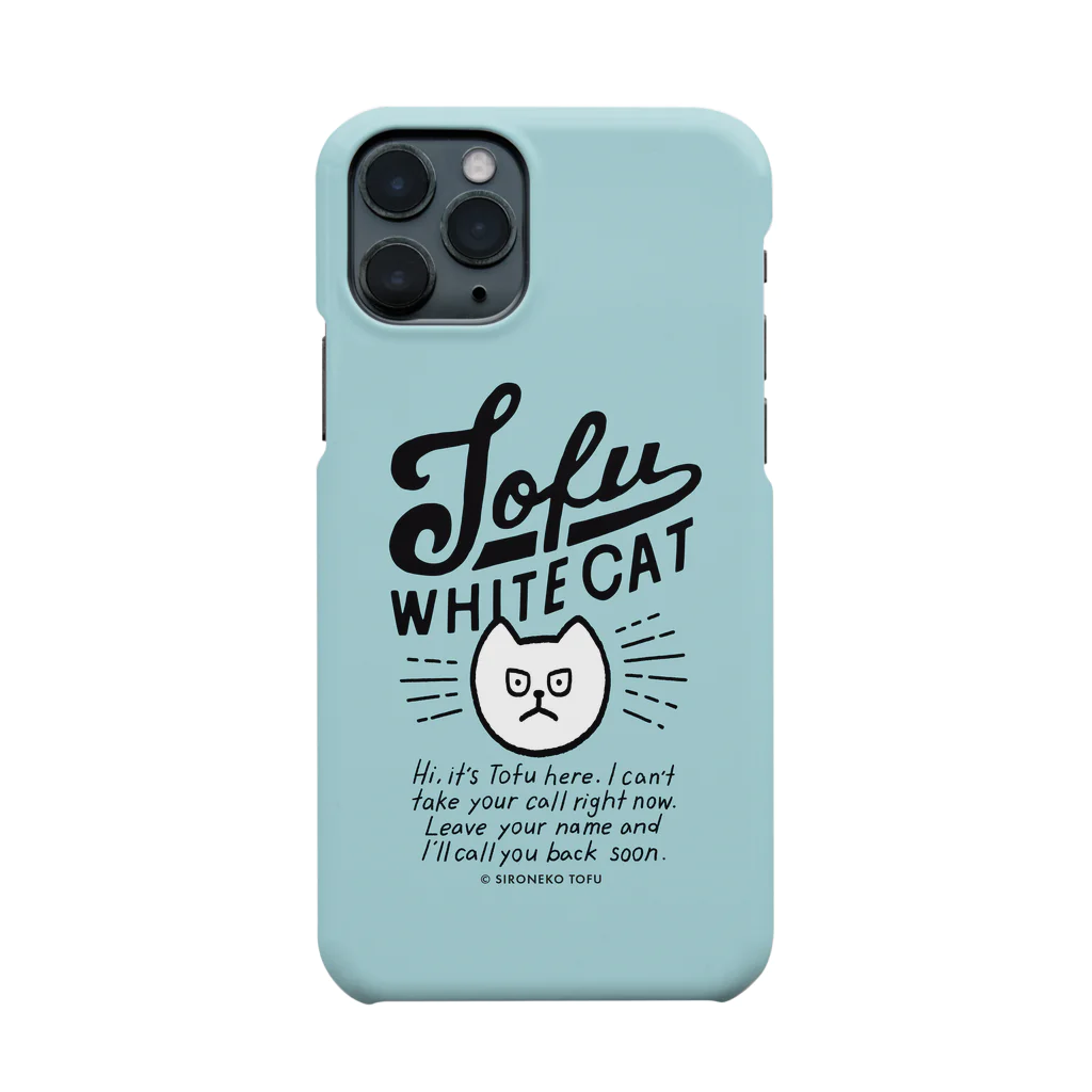 しろねこトーフのしろねこトーフ(BLUE) スマホケース