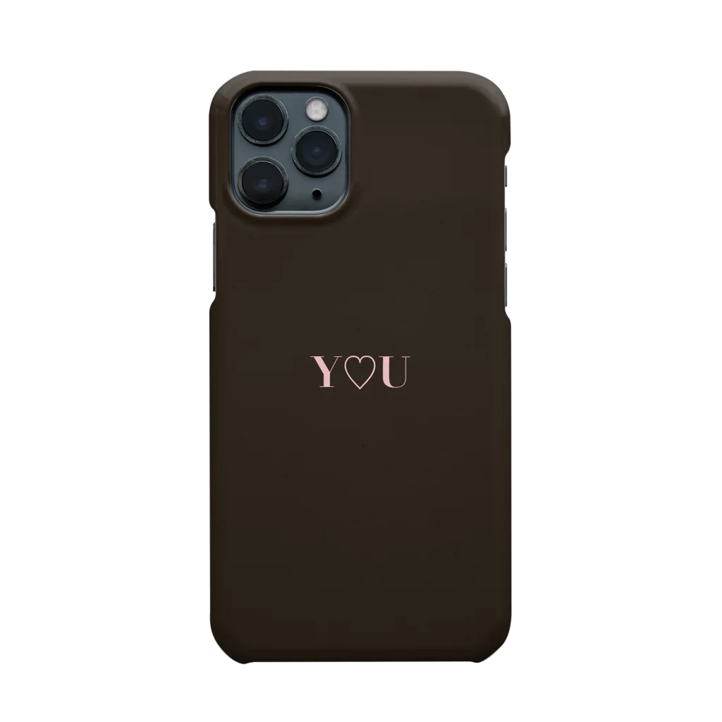 ビション好きなおうちあそびのY♡U brown スマホケース