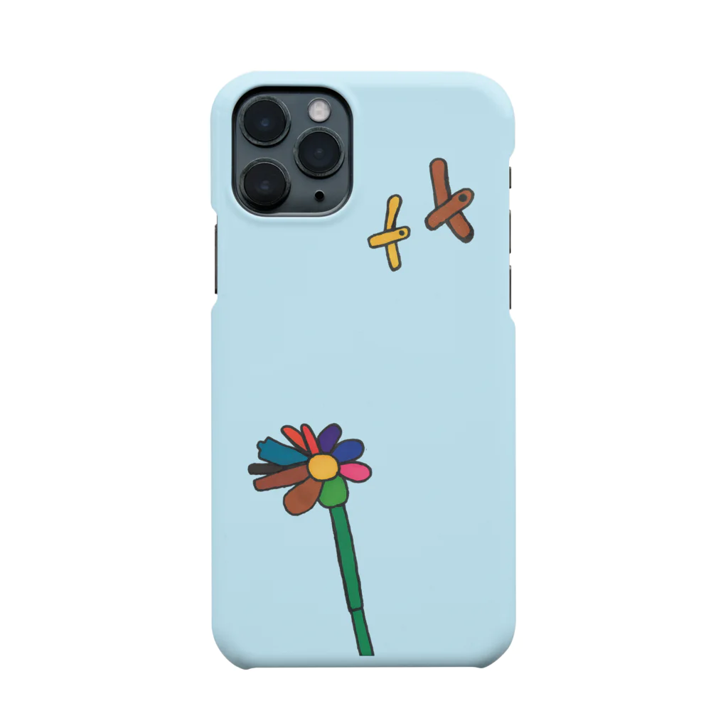 魚嶋ユウスケのとりを見つめるお花 Smartphone Case