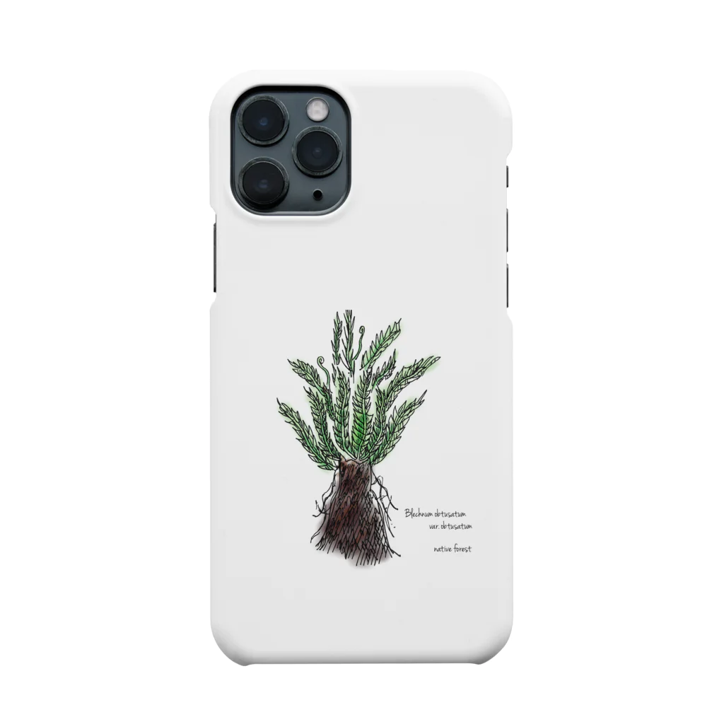 native forest 植物グッズのお店のブレクナム オブツサタムvar.オブツサタム スマホケース